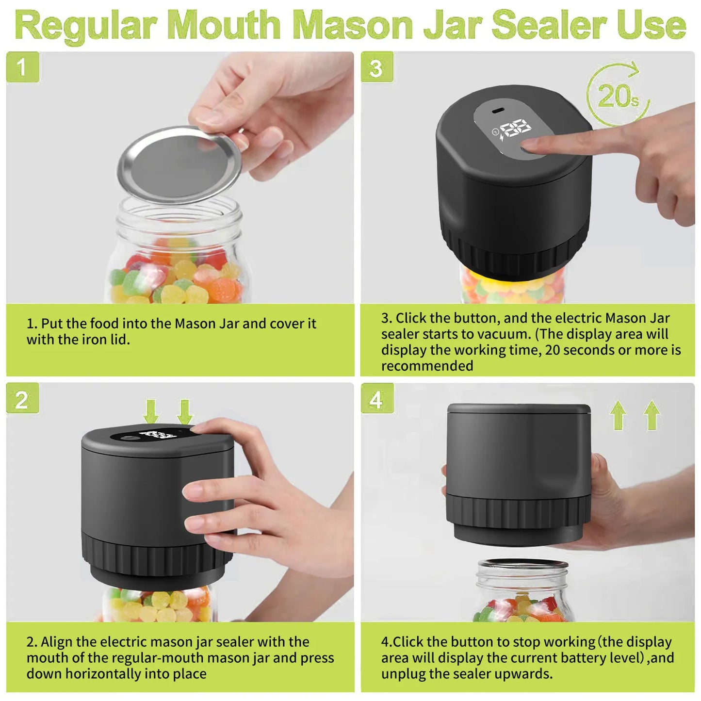 Automatic Mason Jar Sealer Kit
